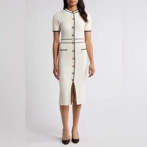 Zoe and Claire Tipped Sweater Dress